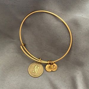 Alex and Ani M Initial Charm Bangle